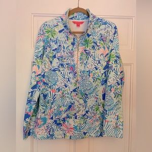 LILLY PULITZER Half-zip Popover NWOT SZ M